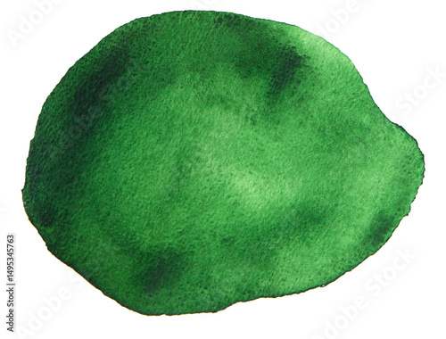 Green art brush watercolor stroke isolated .Perfect design for logo.