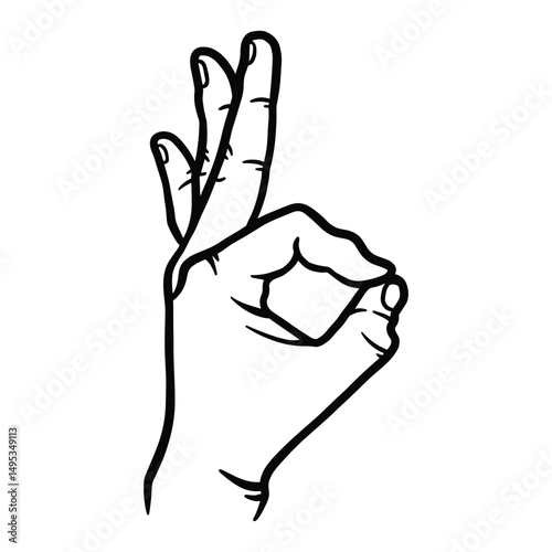 hand oke vector illustration