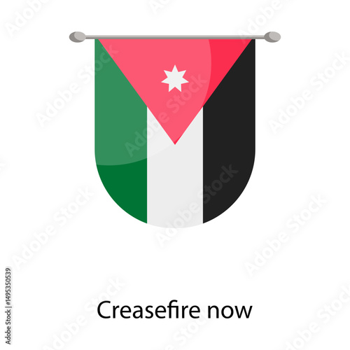 Palestine flag icon vector illustration