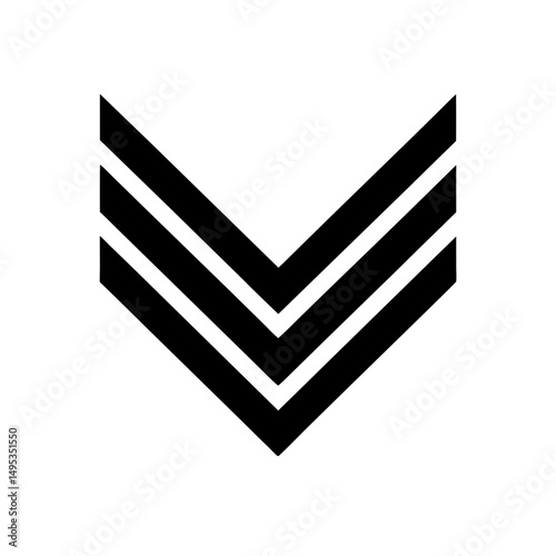 inverted v chevron on white background  .svg