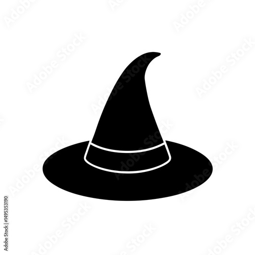witch hat on white background  .svg