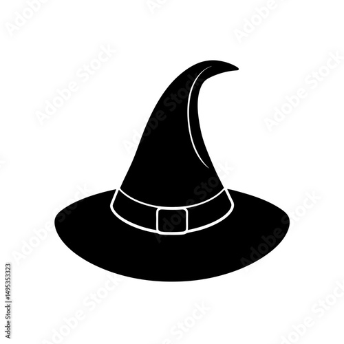 witch hat with on white background 