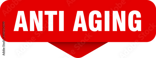 anti aging sticker. anti aging sign on transparent background