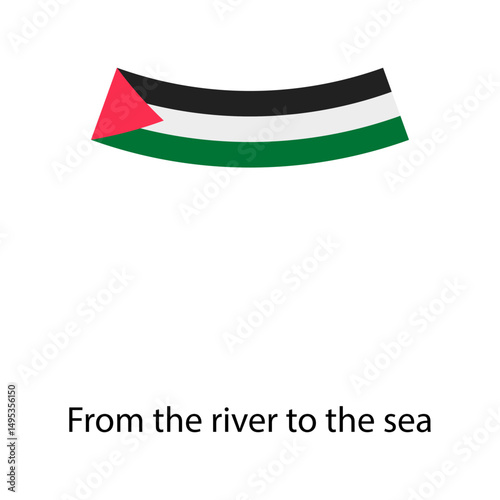 Palestine flag icon vector illustration