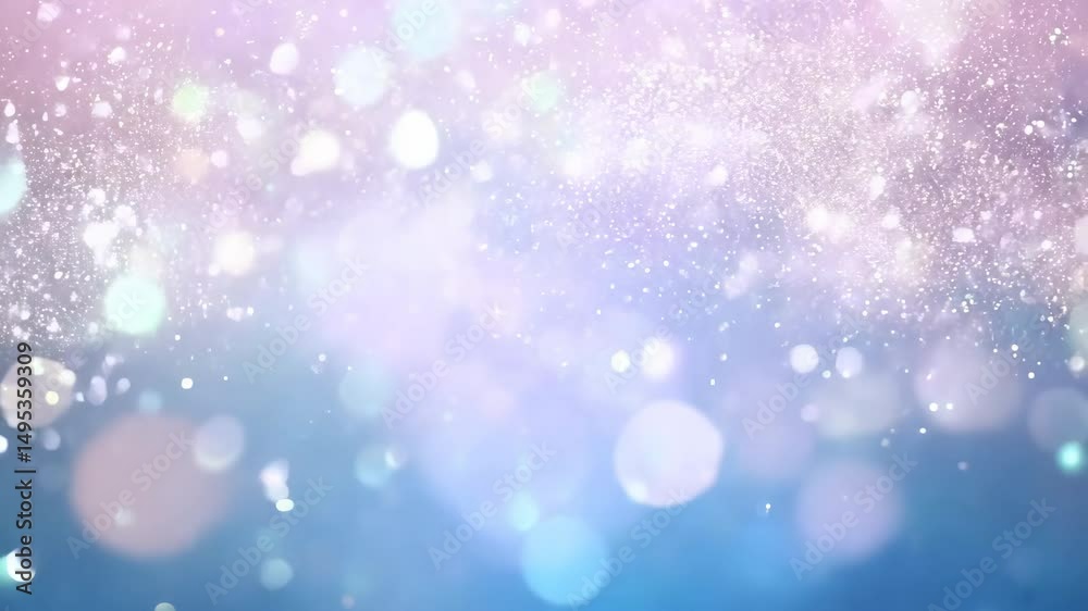 This abstract design features a vibrant pink bokeh background with defocused, glittering light circles, perfect for festive Christmas and winter holiday backdrops