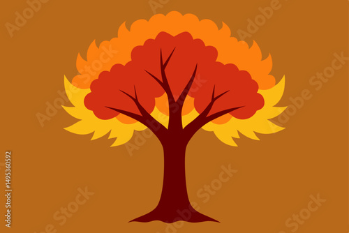 autumn tree vector