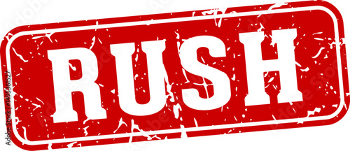 rush rectangular sign. rush stamp