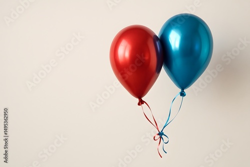 Pastel Helium Balloons Floating Together