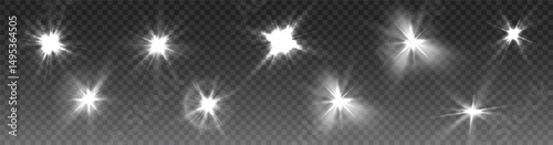 Fantasy background with sparkling light, shiny star and bright flare, glistering beam, magic explosion, brilliant burst, white glow, vibrant glare and abstract holiday light effect illustration

