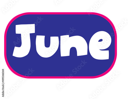 Style June Word in design 