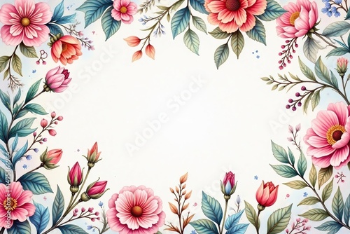 Delicate watercolor paisley floral pattern, soft pastel colors , pastel, swirl