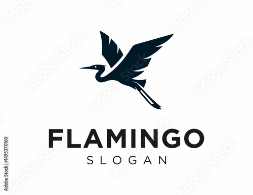 Logo about Flamingo on a white background. created using the CorelDraw application.
