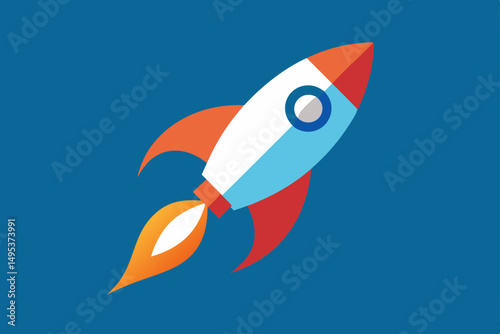 space rocket vector illustration