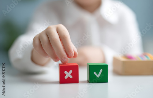 The concept of decision-making is that a person makes a choice between right and wrong