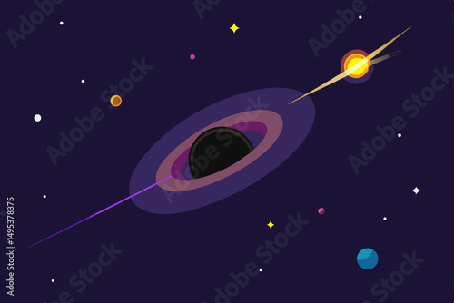 rocket in space