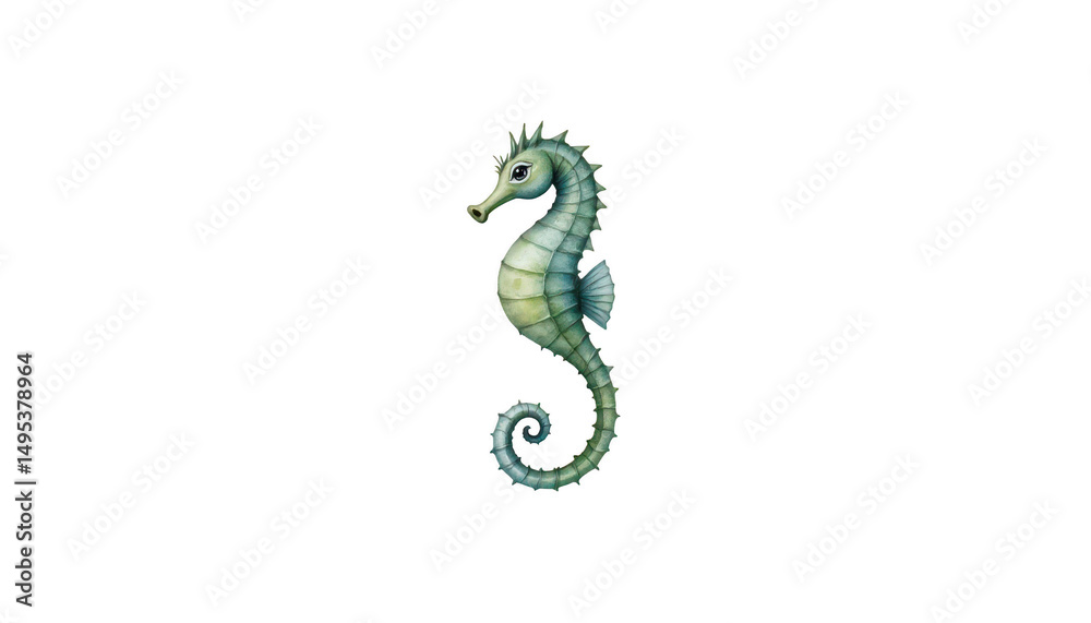 Obraz premium Elegant seahorse png, transparent background image for design and creative projects