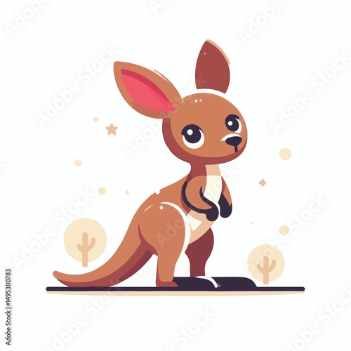 australia, kangaroo, animal, australian, wildlife, mammal, nature, marsupial, cute, wild, pouch, baby, brown, joey, illustration, aussie, fauna, wallaby, vector, wilderness, outback, native, isolated,
