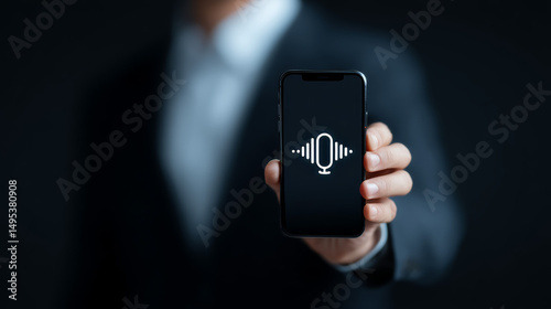 Business staff are interacting with an interface that displays email notification symbols, demonstrating the concept of email notification interaction