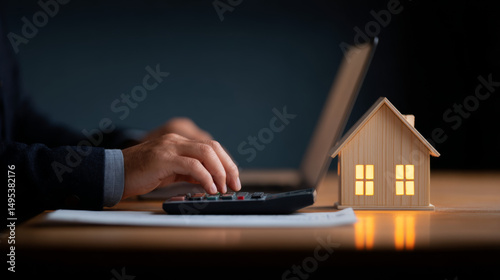 Real estate, the concept of buying a house, real estate agents are printing the purchase contract documents
