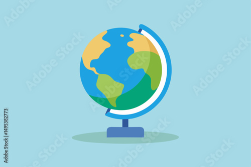 globe on white background