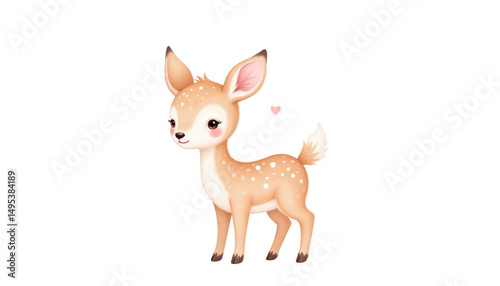 Captivating wildlife portrait, a small deer against dramatic black backdrop