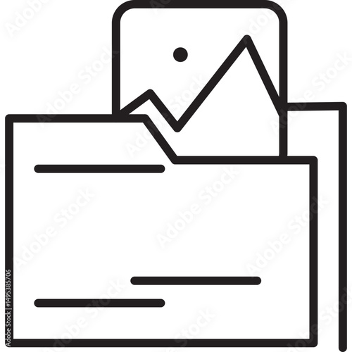 Content Library Line Icon