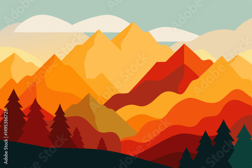 mountain landscape with mountains