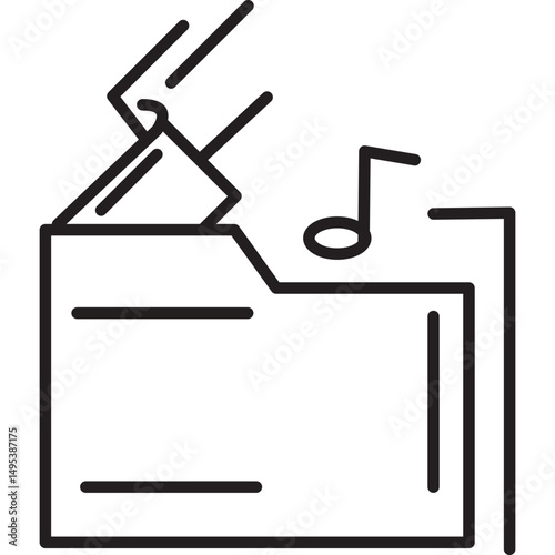 Content Library Line Icon