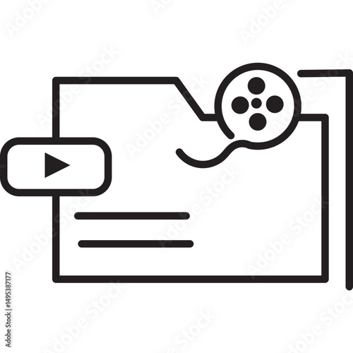 Content Library Line Icon