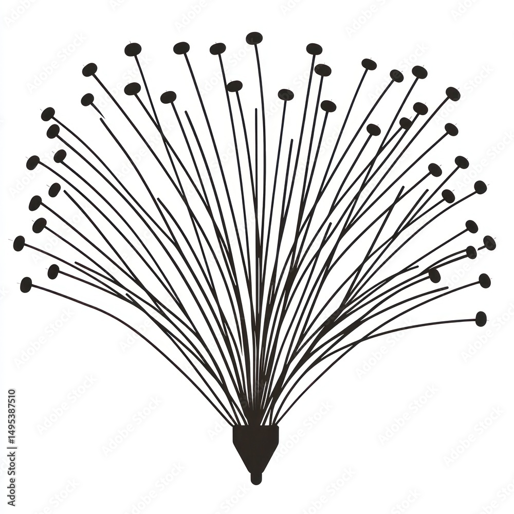 Obraz premium Flower, graphic, black, white, design, nature, illustration, background, art, decoration