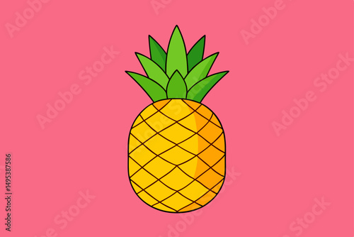vector illustration of pineapple