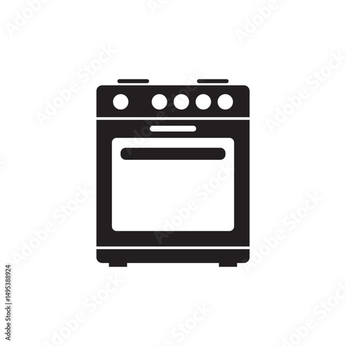 Oven icon symbol isolated on white background. Stove gas oven sign template. Microwave vector Illustration