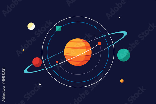 illustration of a solar system