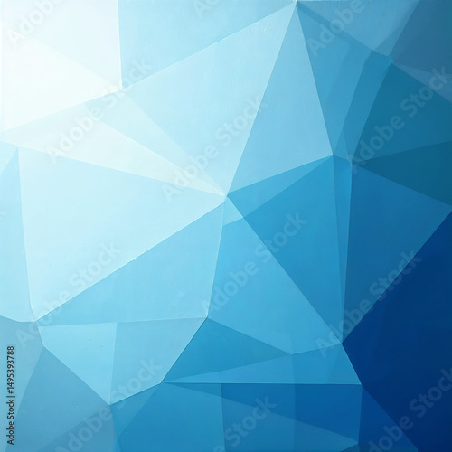 Blue Abstract Geometric Triangle Background with Canvas Texture – Modern Minimalist Polygonal Design Wallpaper