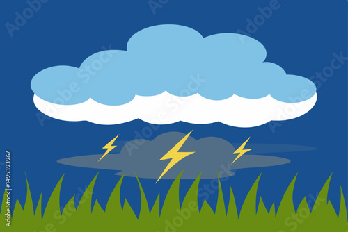 rolling thunderclouds over tallgrass prairie  .svg