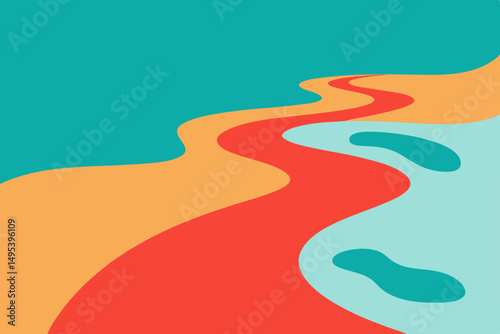 tide rushing into a shallow coral lagoon  