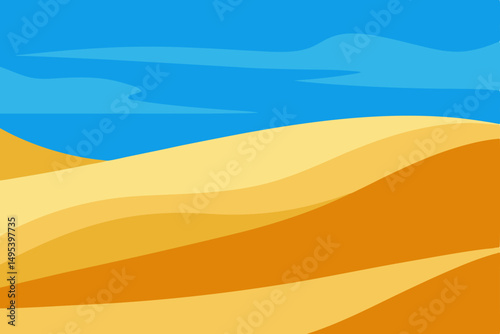 windswept dunes with distant waves and wide blue