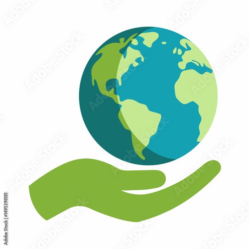 hand holding earth