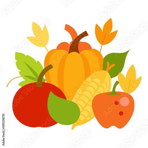 vector illustration of fruits