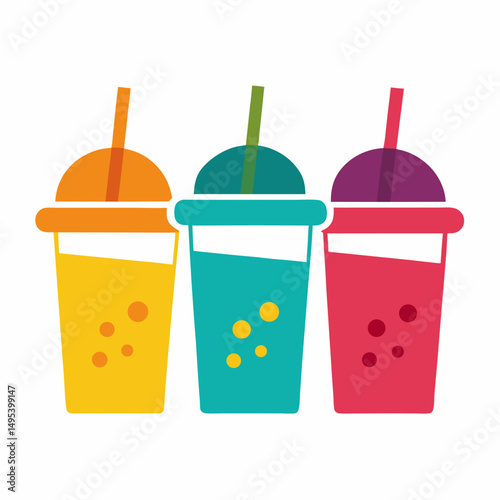 vector illustration of a glass of milk