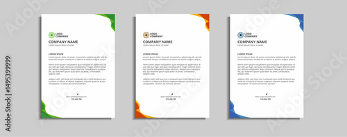 modern corporate letterhead template design