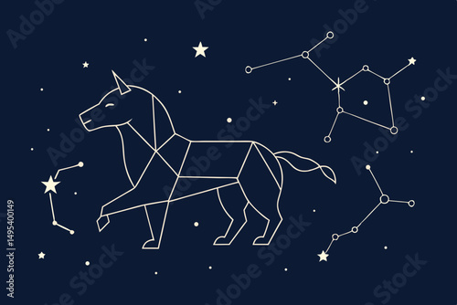 gemini zodiac sign on blue background