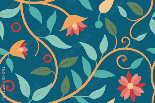 seamless pattern with flowers
