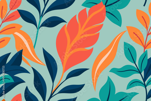 seamless pattern with leaves