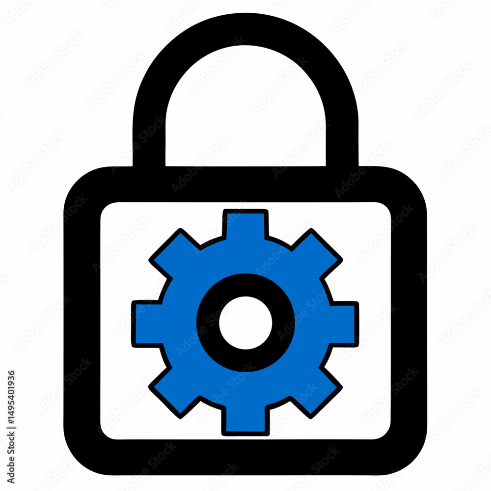 gear icon on round internet button gear icon on round internet button