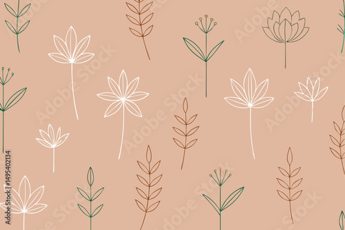 seamless pattern with leaves