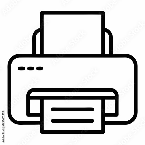 printer icon vector illustration