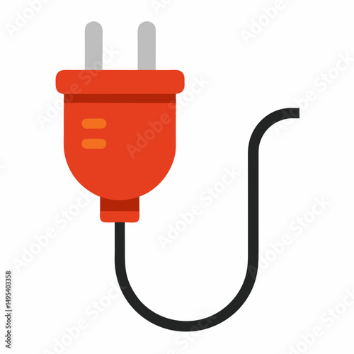electric plug isolated on white