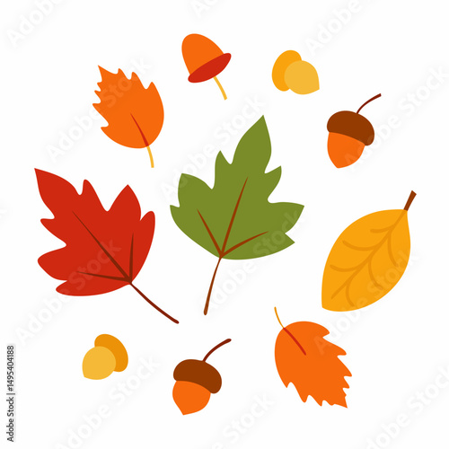 autumn leaves vector illustration