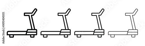 Treadmill icon set. Treadmill icon logo set
